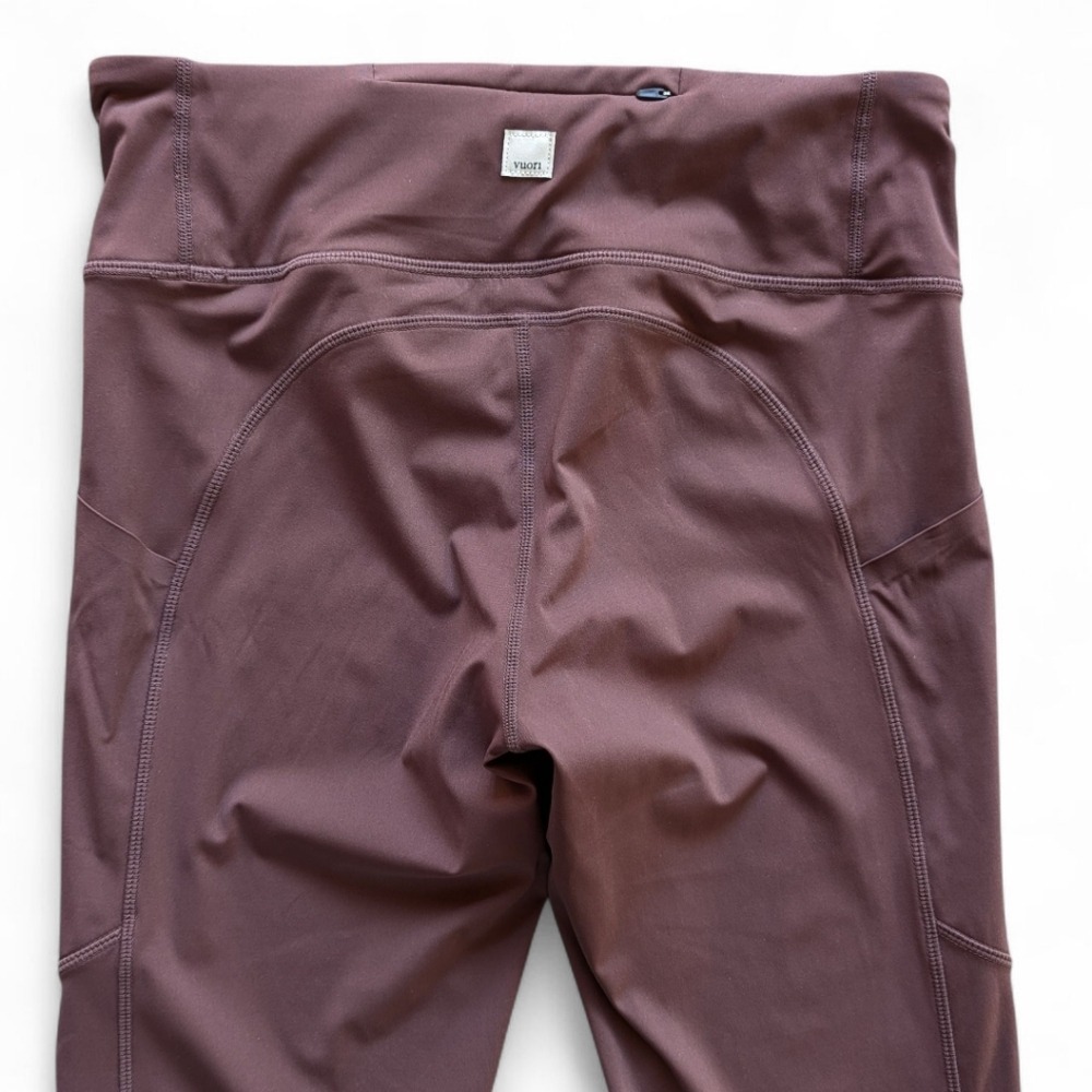 Vuori Stride Pocket Crop Leggings Sz M Brown - Picture 9 of 9